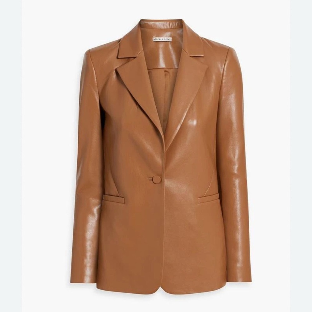 Alice and Olivia Leather Blazer